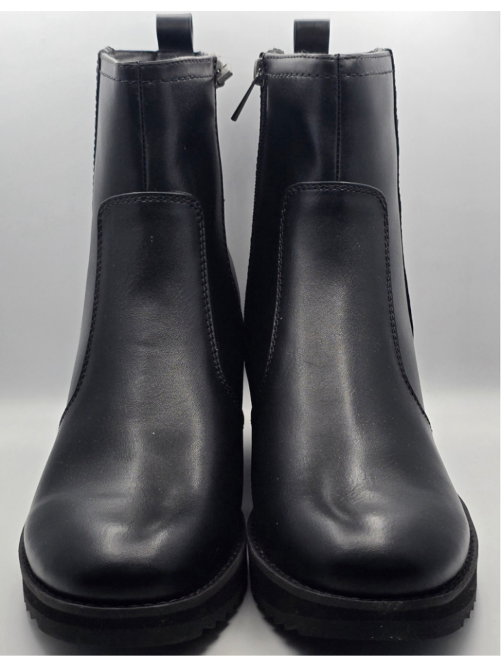 Women's Earth Camryn3 Black Wedge Ankle Boots Size 10 - Picture 2 of 9